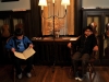 Studying a score in the waiting room before a lesson